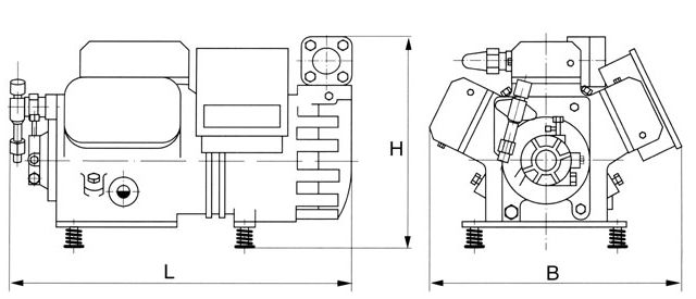 Kompresor Semi-Hermetik DWM Copeland D6DH-350 X, D6DH-3500